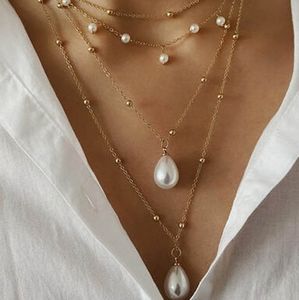 Fashion Faux Pearl Choker Necklace